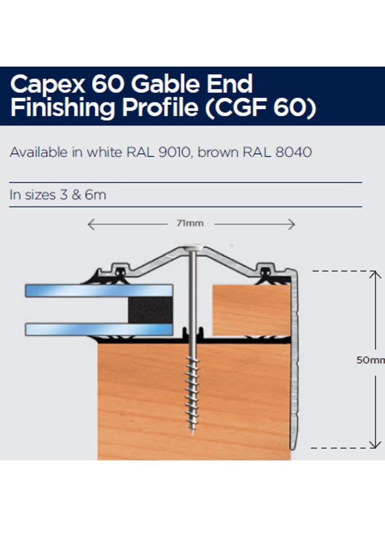 60/71 Gable End Finishing Profile (CGF)